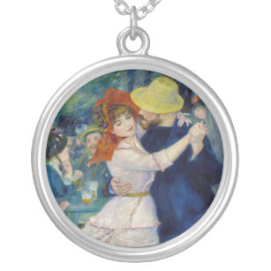 Pierre-Auguste Renoir - Dance at Bougival Silver Plated Necklace