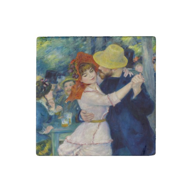 Pierre-Auguste Renoir - Dance at Bougival Stone Magnet (Front)