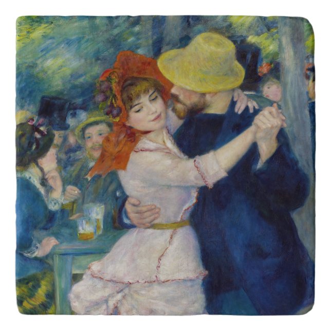 Pierre-Auguste Renoir - Dance at Bougival Trivet (Front)