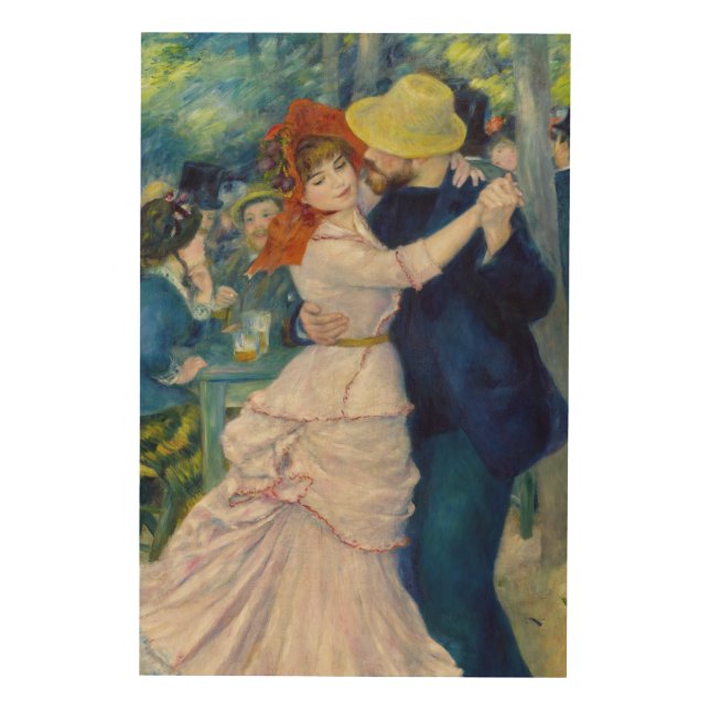 Pierre-Auguste Renoir - Dance at Bougival Wood Wall Art (Front)