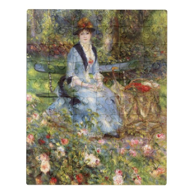 Pierre-Auguste Renoir - Dans les Roses  Jigsaw Puzzle (Puzzle Vertical)