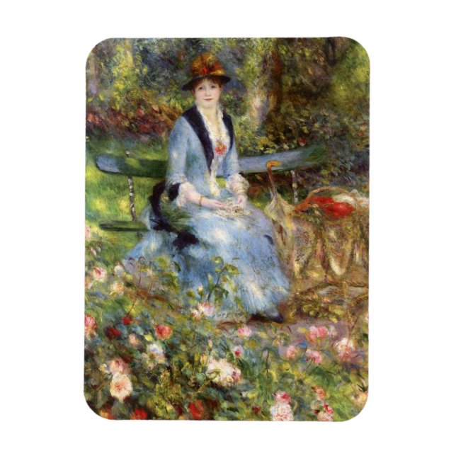 Pierre-Auguste Renoir - Dans les Roses  Magnet (Vertical)