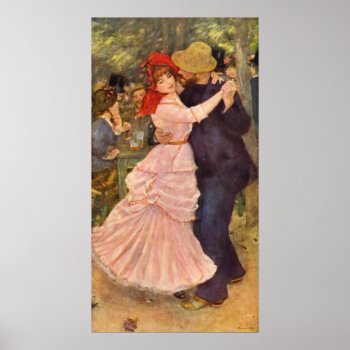 Pierre-auguste Renoir - Danse à Bougival (1883) Poster by wesleyowns at Zazzle
