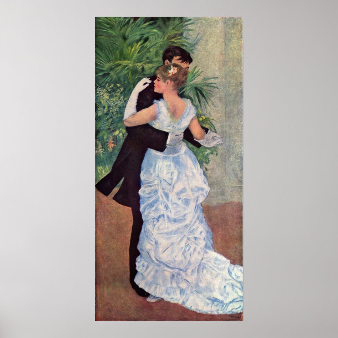 Borsa Tote Grande In Arazzo Belga 46x46cm - Renoir Danse Ville Campagne