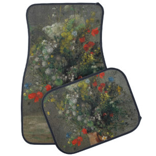 Pierre-Auguste Renoir - Flowers in a Vase 1866 Car Floor Mat