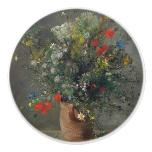 Pierre_Auguste Renoir _ Flowers in a Vase 1866 Ceramic Knob