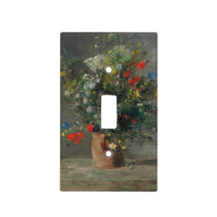 Pierre-Auguste Renoir - Flowers in a Vase 1866 Light Switch Cover