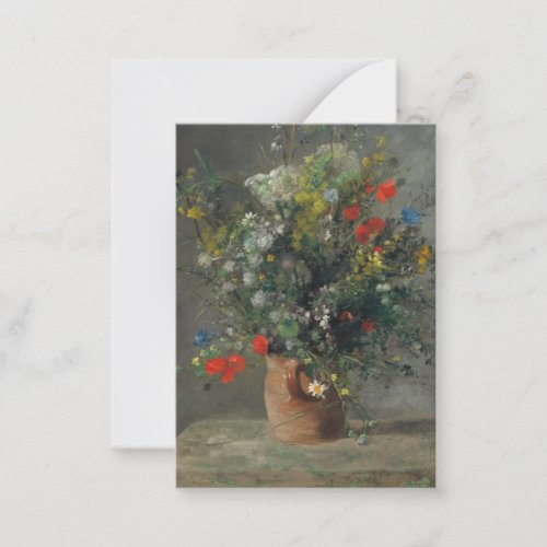 Pierre_Auguste Renoir _ Flowers in a Vase 1866 Note Card