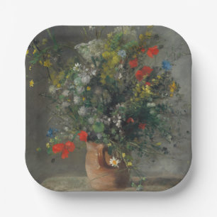 Pierre-Auguste Renoir - Flowers in a Vase 1866 Paper Plates