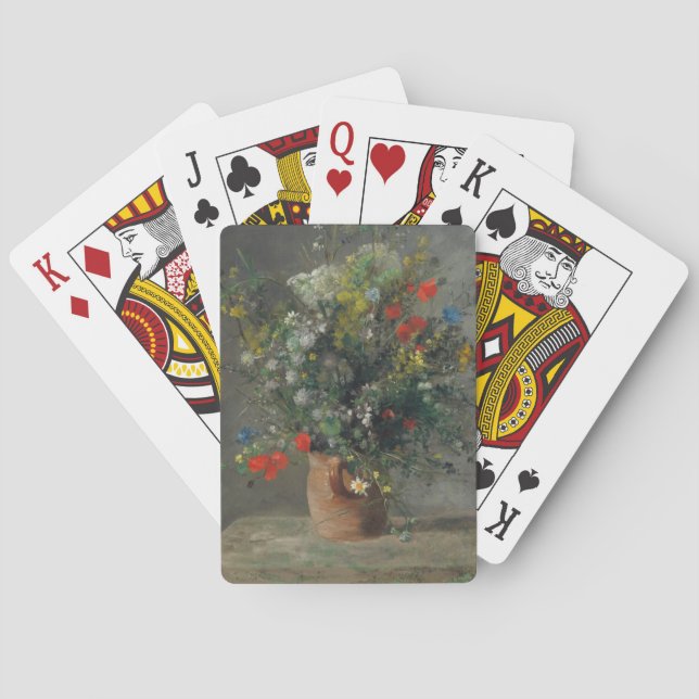 Pierre-Auguste Renoir - Flowers in a Vase 1866 Poker Cards (Back)
