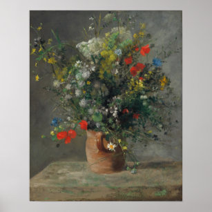 Pierre-Auguste Renoir - Flowers in a Vase 1866 Poster