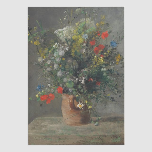 Pierre-Auguste Renoir - Flowers in a Vase 1866 Tissue Paper (Creator Uploaded)