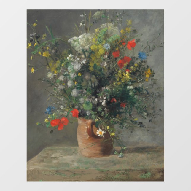Pierre-Auguste Renoir - Flowers in a Vase 1866 Window Cling (Sheet)