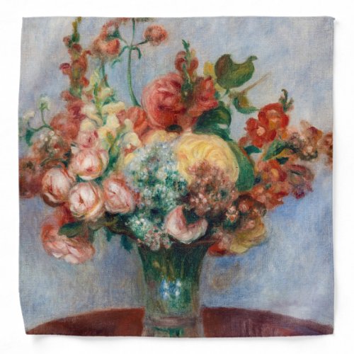 Pierre_Auguste Renoir _ Flowers in a Vase Bandana