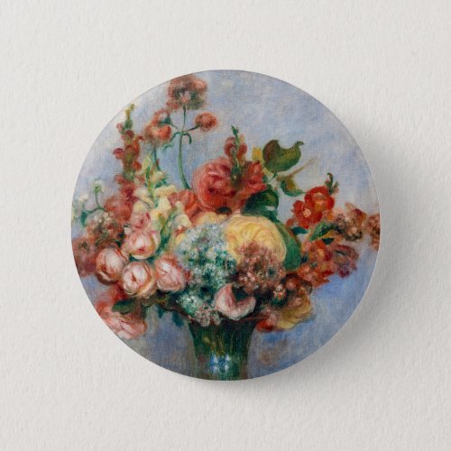 Pierre_Auguste Renoir _ Flowers in a Vase Button