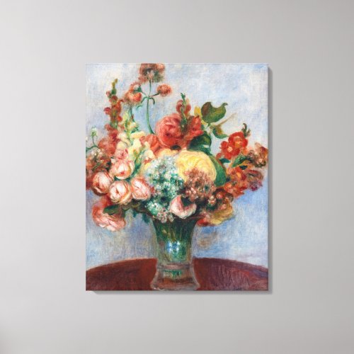 Pierre_Auguste Renoir _ Flowers in a Vase Canvas Print
