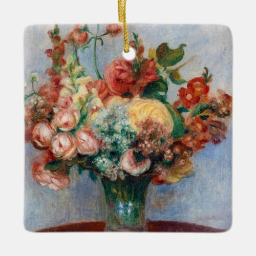 Pierre_Auguste Renoir _ Flowers in a Vase Ceramic Ornament