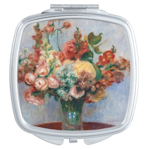 Pierre_Auguste Renoir _ Flowers in a Vase Compact Mirror