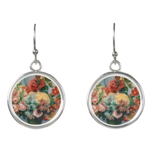Pierre_Auguste Renoir _ Flowers in a Vase Earrings
