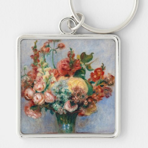 Pierre_Auguste Renoir _ Flowers in a Vase Keychain