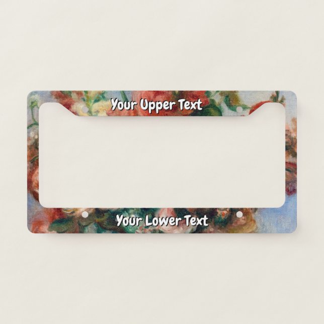 Pierre-Auguste Renoir - Flowers in a Vase License Plate Frame (Front)