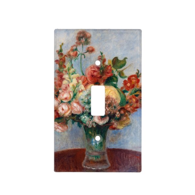 Pierre-Auguste Renoir - Flowers in a Vase Light Switch Cover (Front)