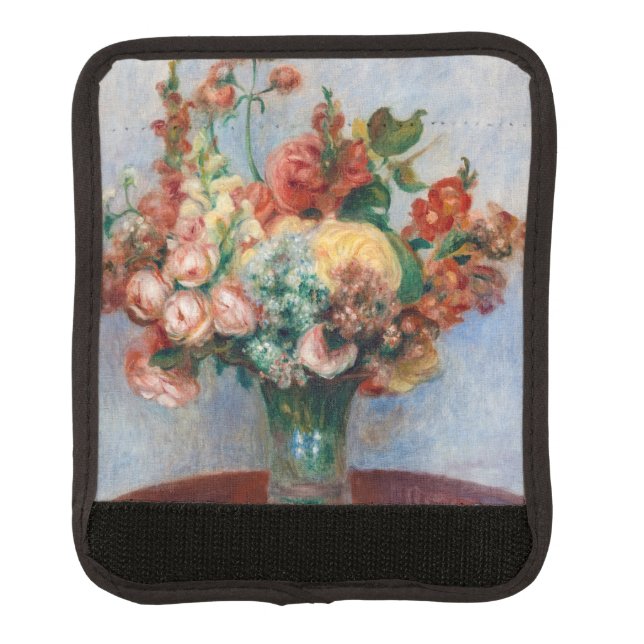Pierre-Auguste Renoir - Flowers in a Vase Luggage Handle Wrap (Front)