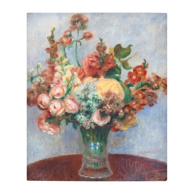 Pierre-Auguste Renoir - Flowers in a Vase Metal Print (Front)