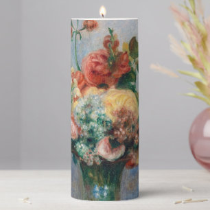 Pierre-Auguste Renoir - Flowers in a Vase Pillar Candle