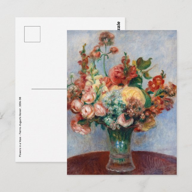Pierre-Auguste Renoir - Flowers in a Vase Postcard (Front/Back)