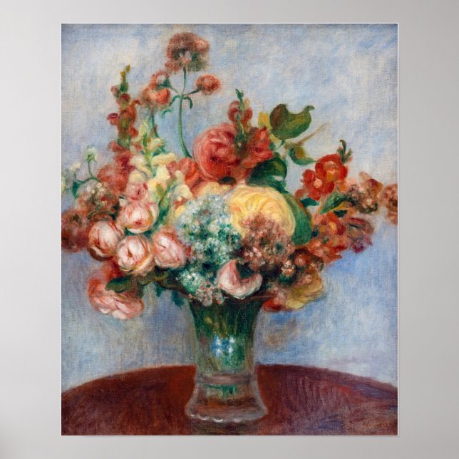 Pierre-Auguste Renoir - Flowers in a Vase Poster (Front)