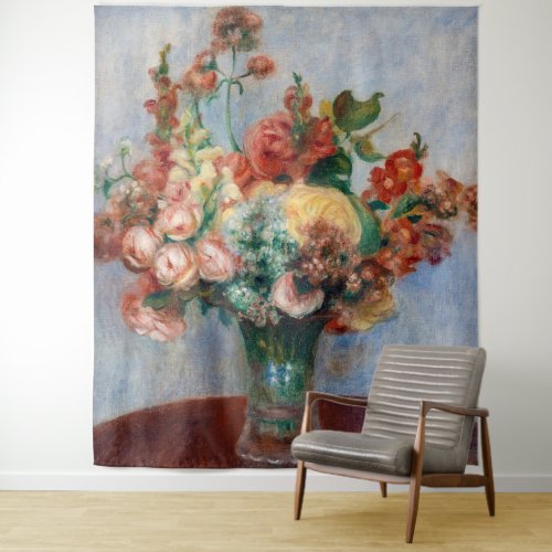 Pierre_Auguste Renoir _ Flowers in a Vase Tapestry