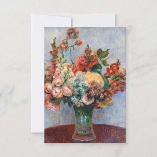 Pierre_Auguste Renoir _ Flowers in a Vase Thank You Card