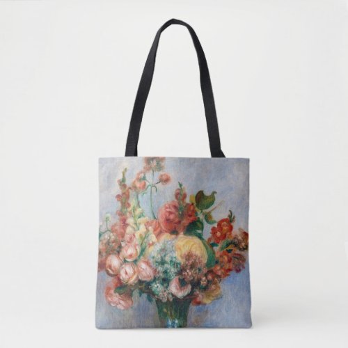 Pierre_Auguste Renoir _ Flowers in a Vase Tote Bag