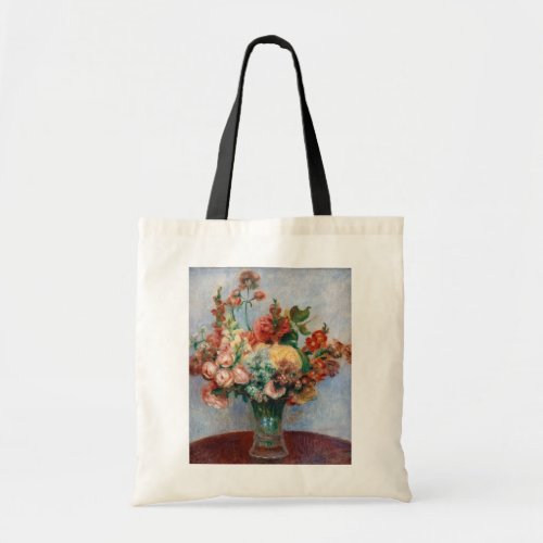 Pierre_Auguste Renoir _ Flowers in a Vase Tote Bag