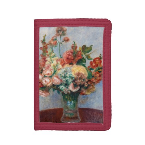 Pierre_Auguste Renoir _ Flowers in a Vase Trifold Wallet