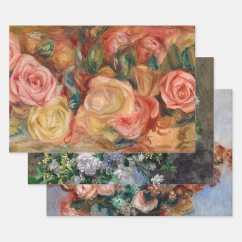 Pierre_Auguste Renoir _ Flowers Selection Wrapping Paper Sheets