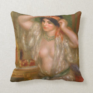 Pierre Auguste Renoir   Gabrielle at the Mirror Throw Pillow