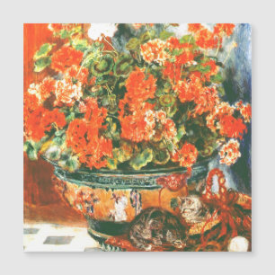 Pierre-Auguste Renoir Geraniums And Cats