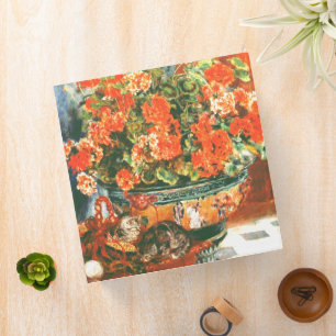 Pierre-Auguste Renoir Geraniums And Cats 3 Ring Binder