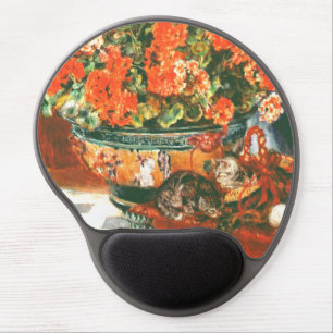 Pierre-Auguste Renoir Geraniums And Cats Gel Mouse Pad