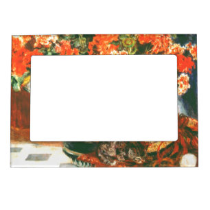 Pierre-Auguste Renoir Geraniums And Cats Magnetic Frame