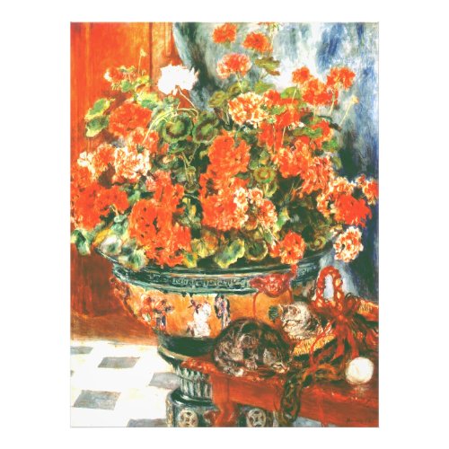 Pierre_Auguste Renoir Geraniums And Cats   Photo Print