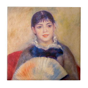Pierre-Auguste Renoir - Girl with a Fan Ceramic Tile