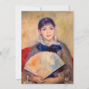 Pierre-Auguste Renoir - Girl with a Fan Invitation