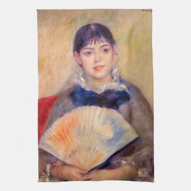Pierre-Auguste Renoir - Girl with a Fan Kitchen Towel (Vertical)