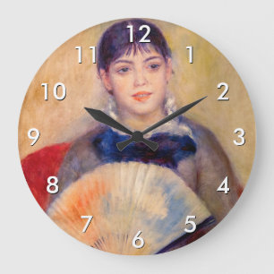Pierre-Auguste Renoir - Girl with a Fan Large Clock