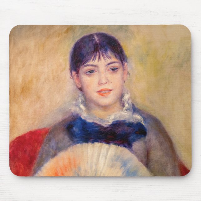 Pierre-Auguste Renoir - Girl with a Fan Mouse Pad (Front)