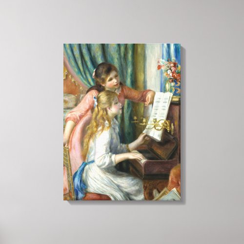 Pierre_Auguste Renoir Girls at the Piano Canvas Print