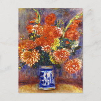 Pierre Auguste Renoir Gladiolas and Dahlias Postcard